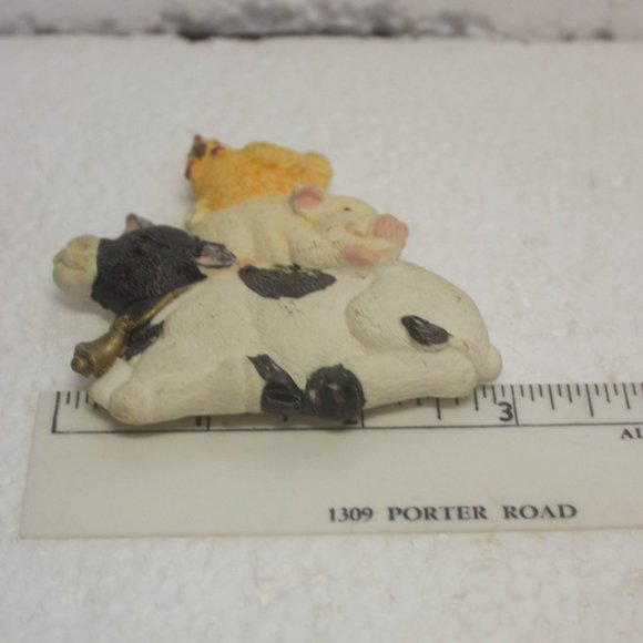 Vintage Country Chicken, Pig, Cow Refrigerator Magnet - Picture 3 of 4